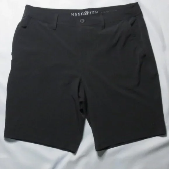 HANG TEN mens HYBRID shorts DARK GRAY summer SURFER quick dry SIZE 38 - Picture 1 of 11